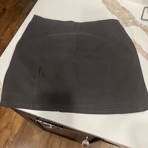 Grey side slit skirt